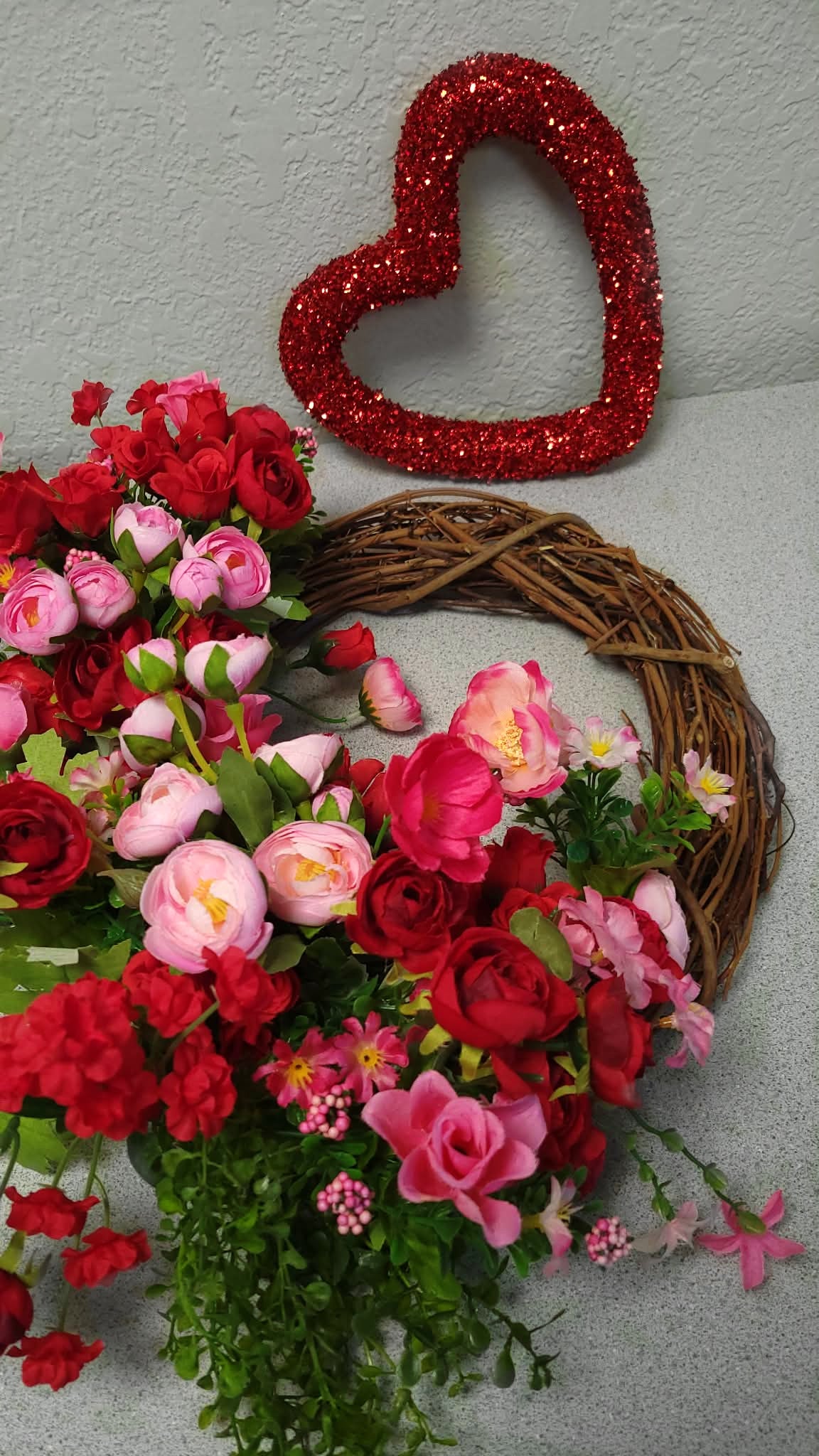 Love in Bloom Valentine’s Door Wreath