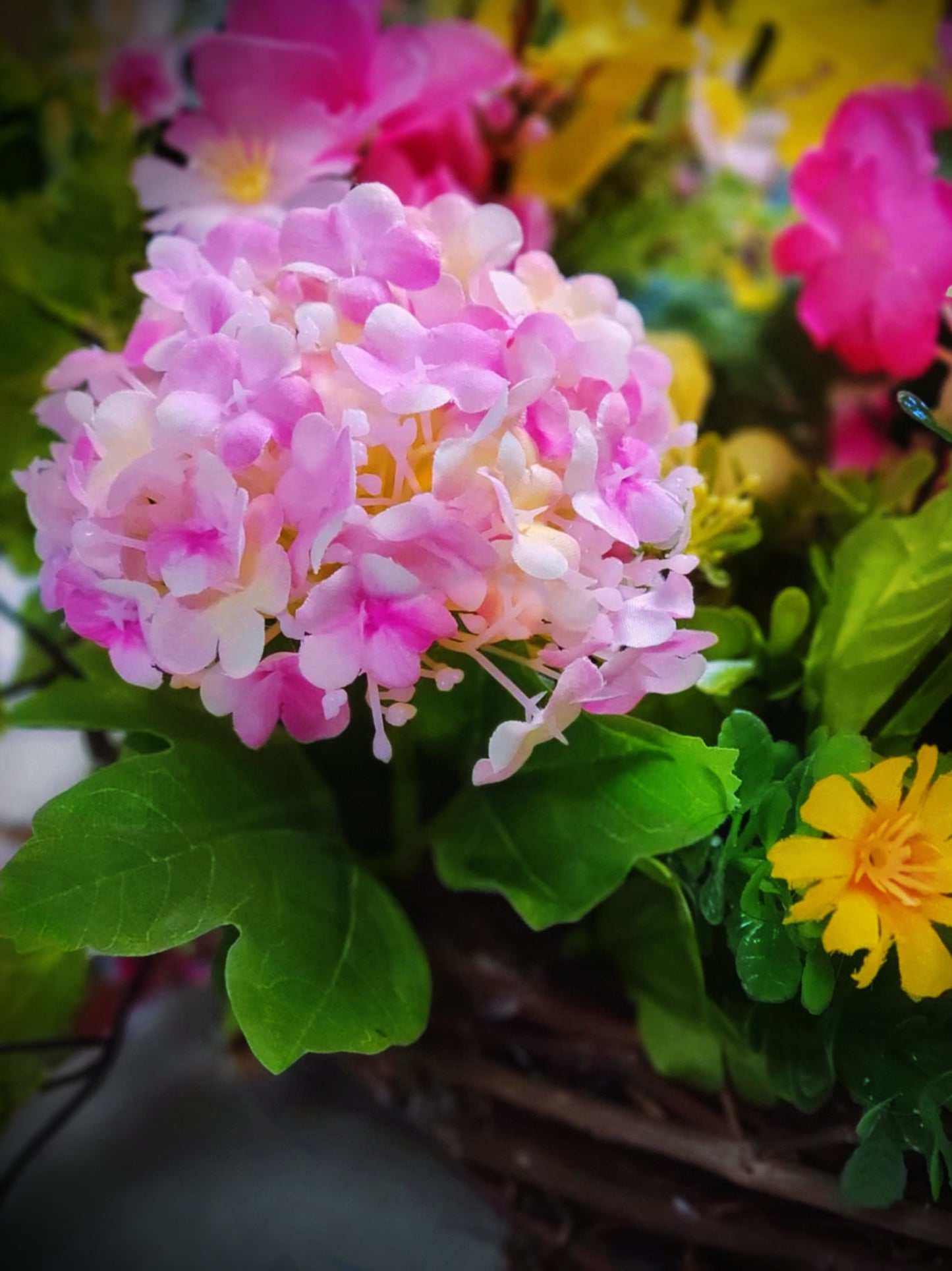 Sunny Bloom Garden Spring and Summer Door Wreath