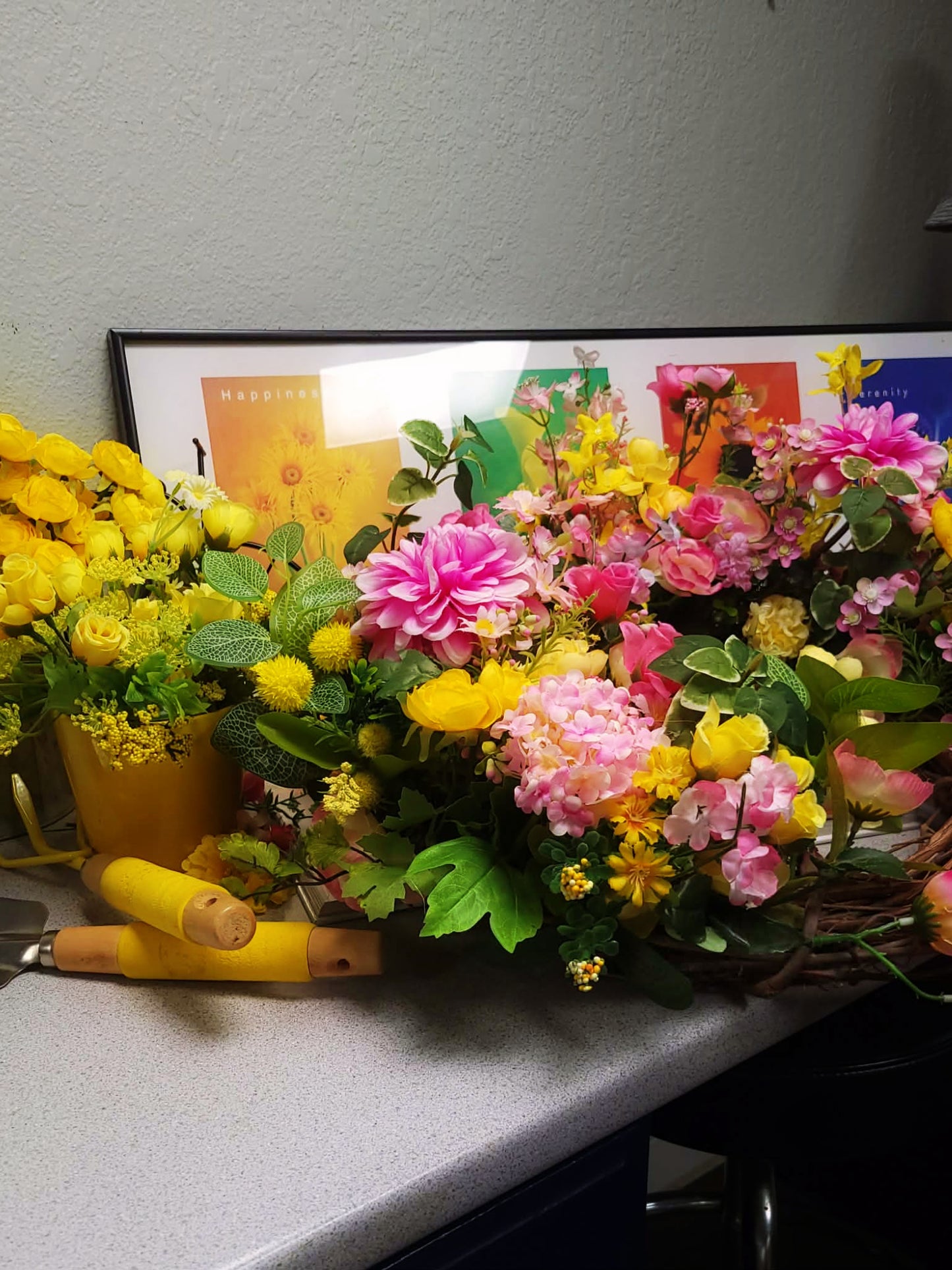 Sunny Bloom Garden Spring and Summer Door Wreath