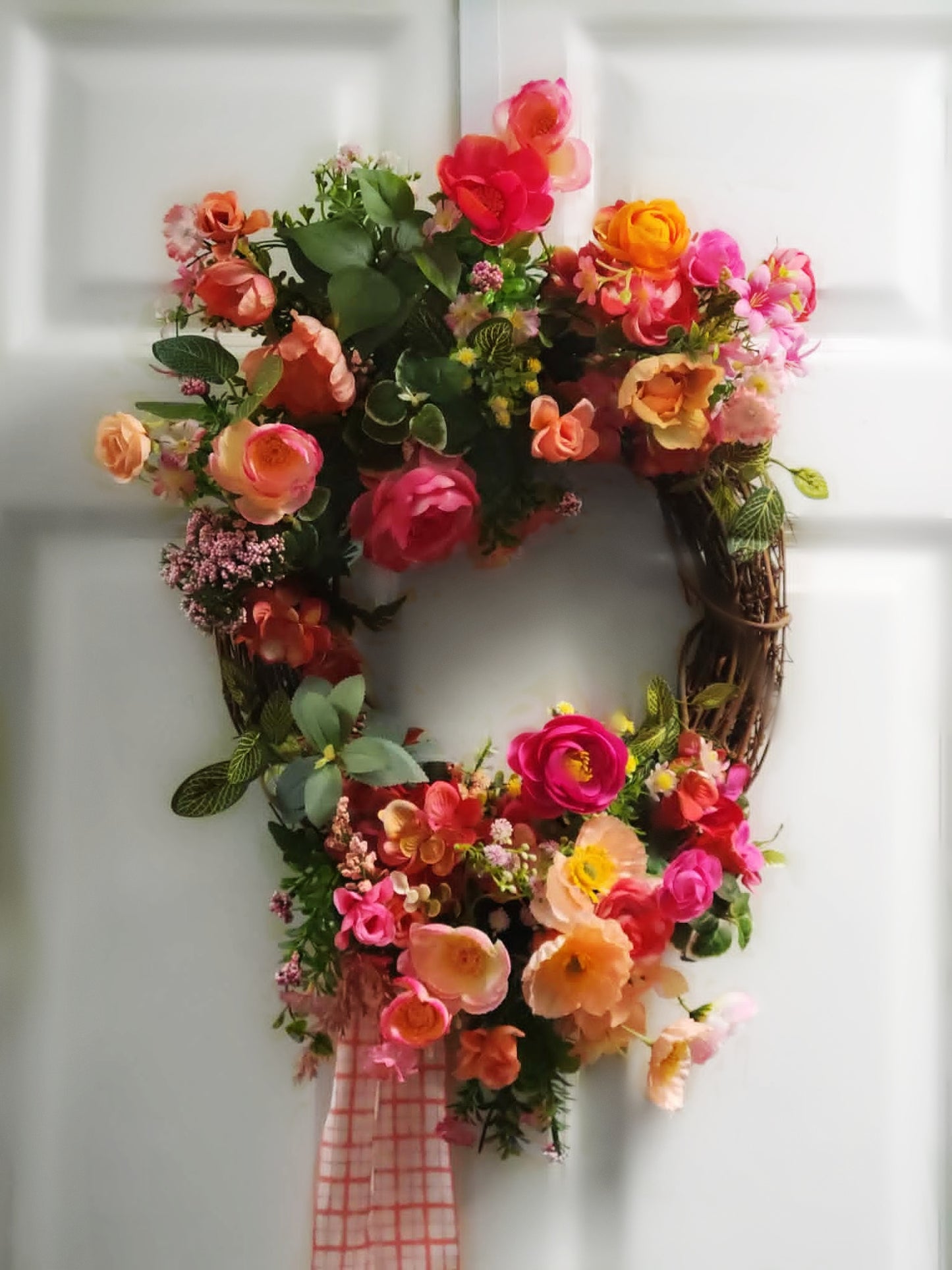 Peachy Peach Door Wreath
