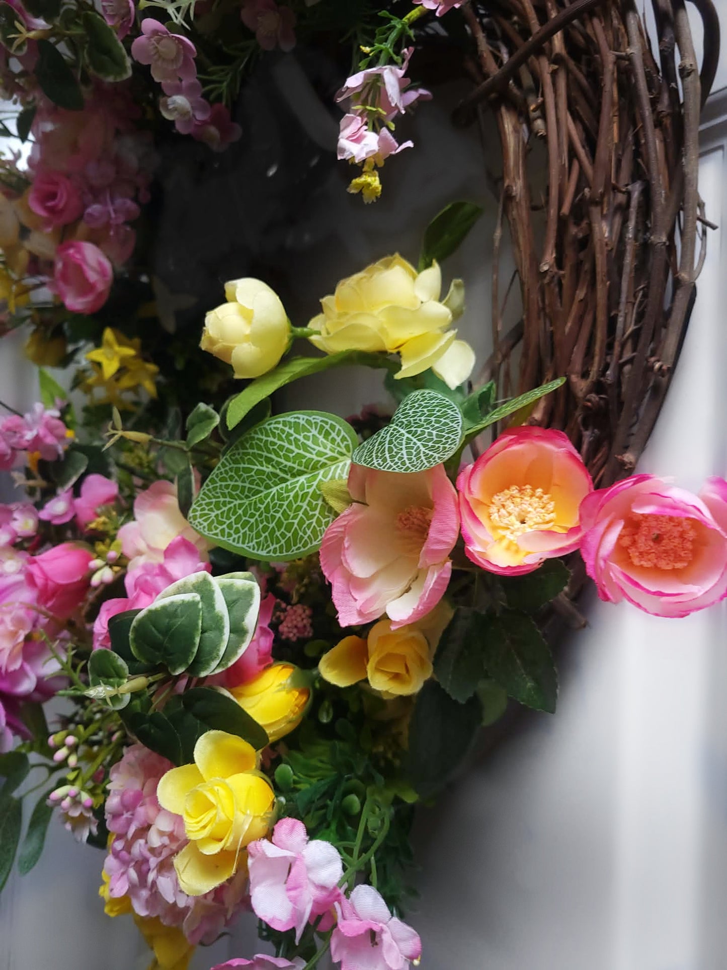 Sunny Bloom Garden Spring and Summer Door Wreath