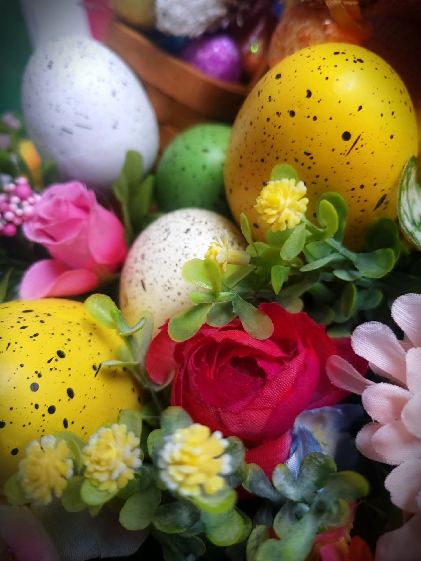 Easter Bunny Silk Floral Centerpiece